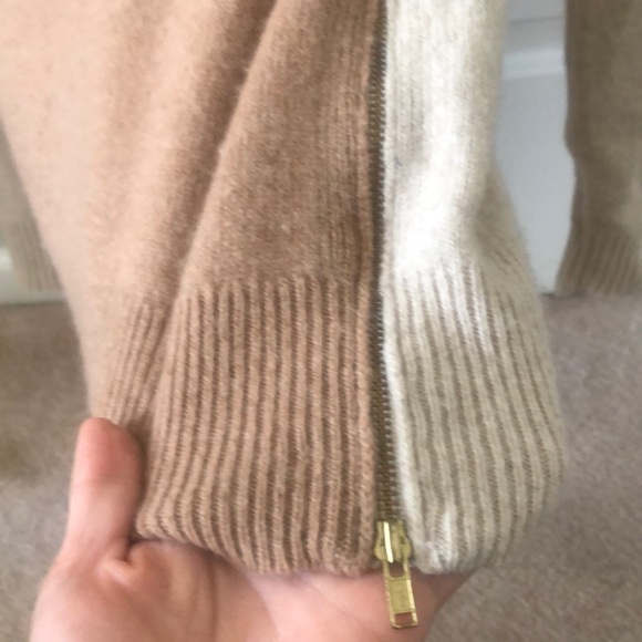 J. Crew Tan colorblock sweater - Picture 3 of 4